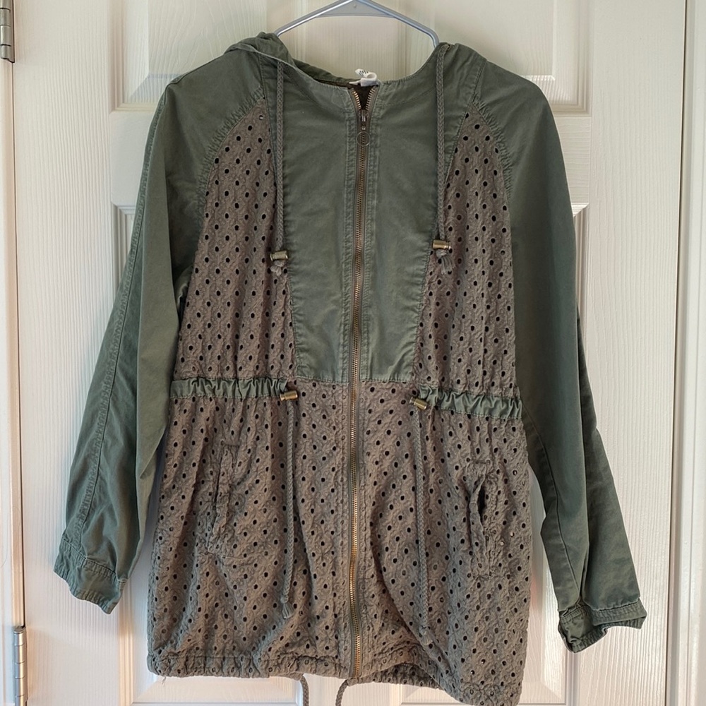 EUC Bethany Mota green utility jacket